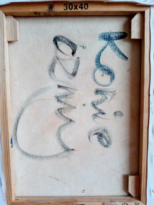 Maki i chabry w wazonie- obraz olejny