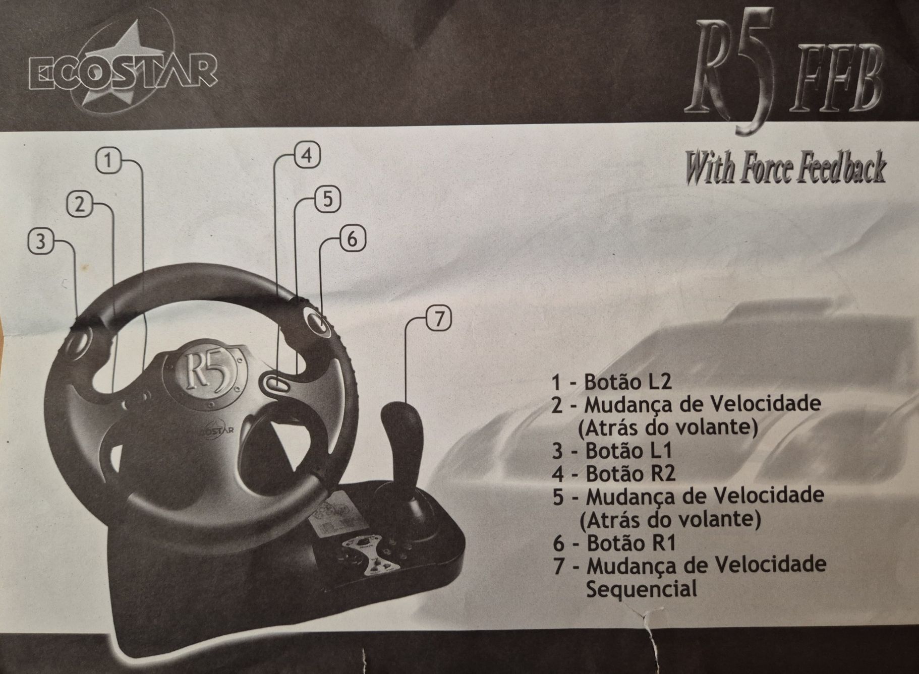 Volante Ecostar R5 FFB para PS2