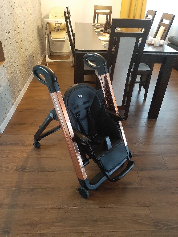 Krzesełko do karmienia Ding royal black super stan