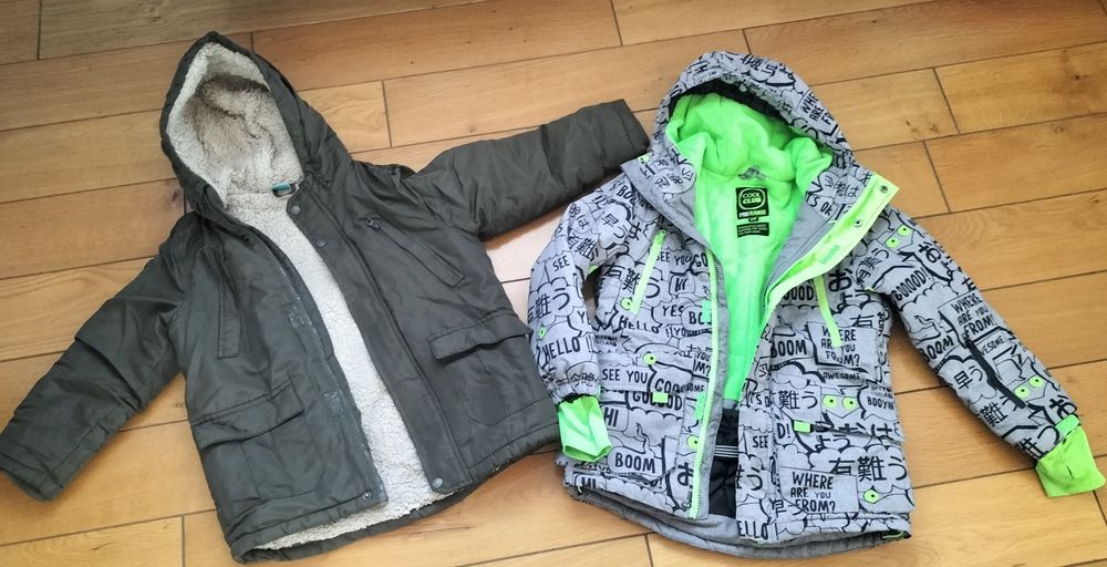 Zimowe kurtki rozmiar 128(7-8lat) 2 szt!