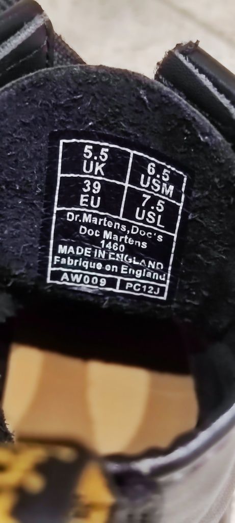 Buty dr Martens glany botki czarne