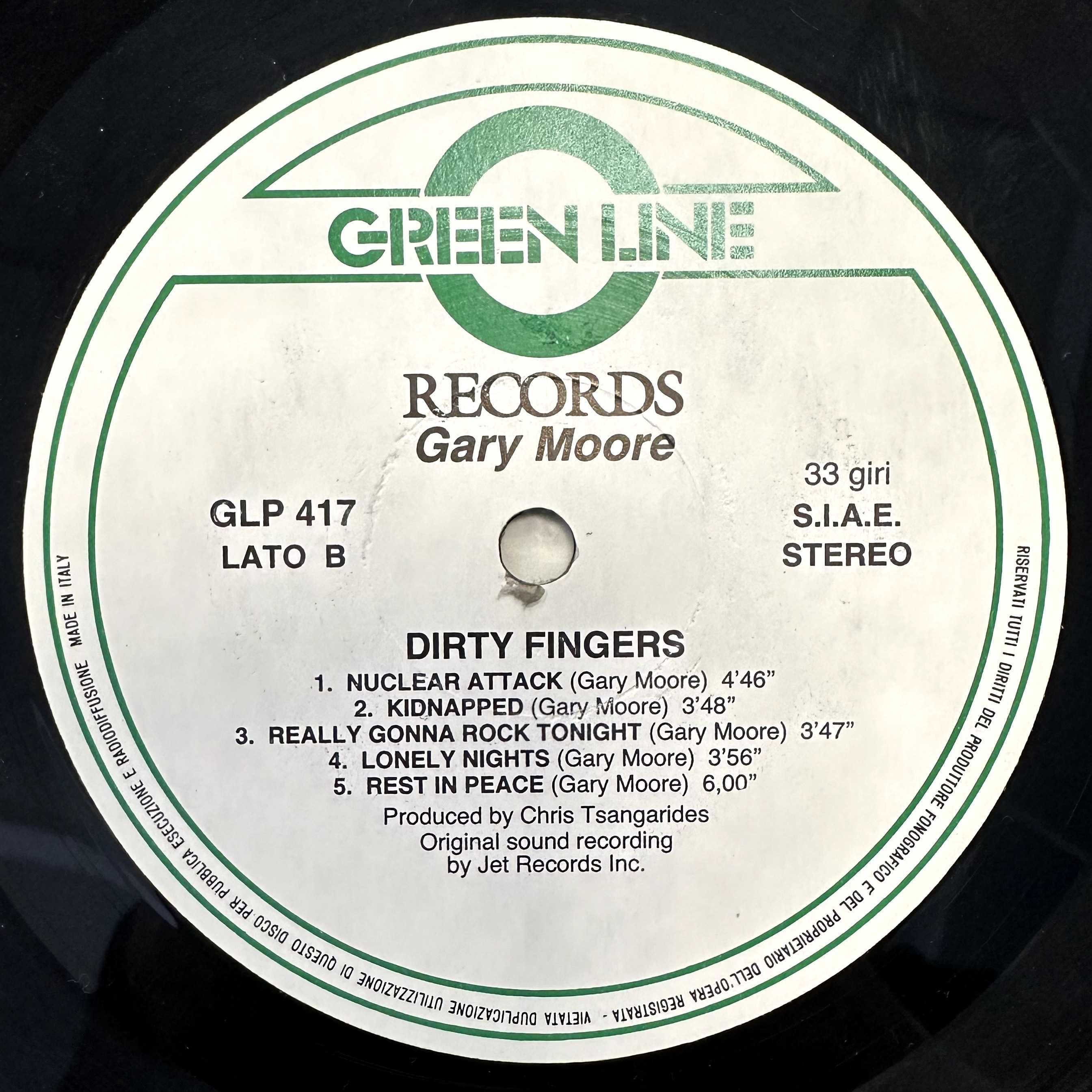 Gary Moore - Dirty Fingers (Vinyl, 1987, Italy)