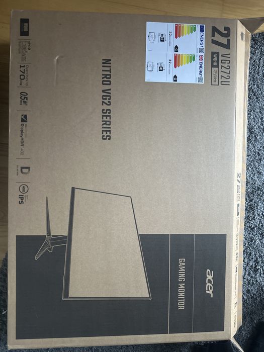 Monitor Acer VG272U V 27” WQHD 170Hz IPS – super stan, HDR wadliwy