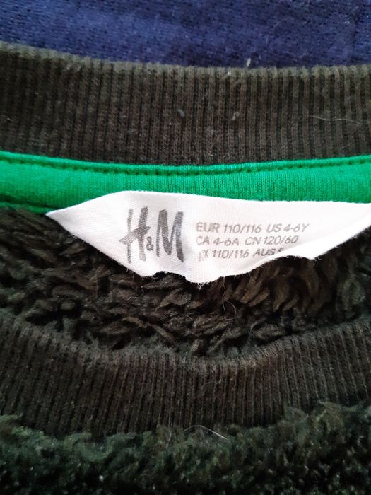 Zestaw paka 5 bluzeczek tunik bluz H&M na wzrost 110/116