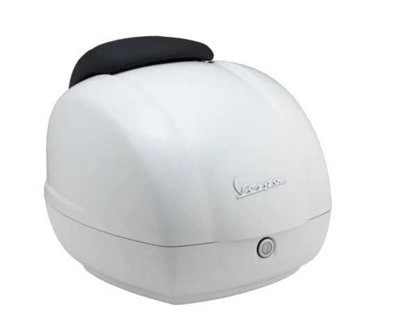 Kufer z oparciem biały kod 544 Vespa GTS Najnowszy model OEM.