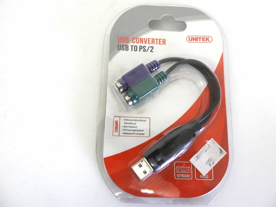 Przejściówka z USB na PS2 UNITEK Y-155