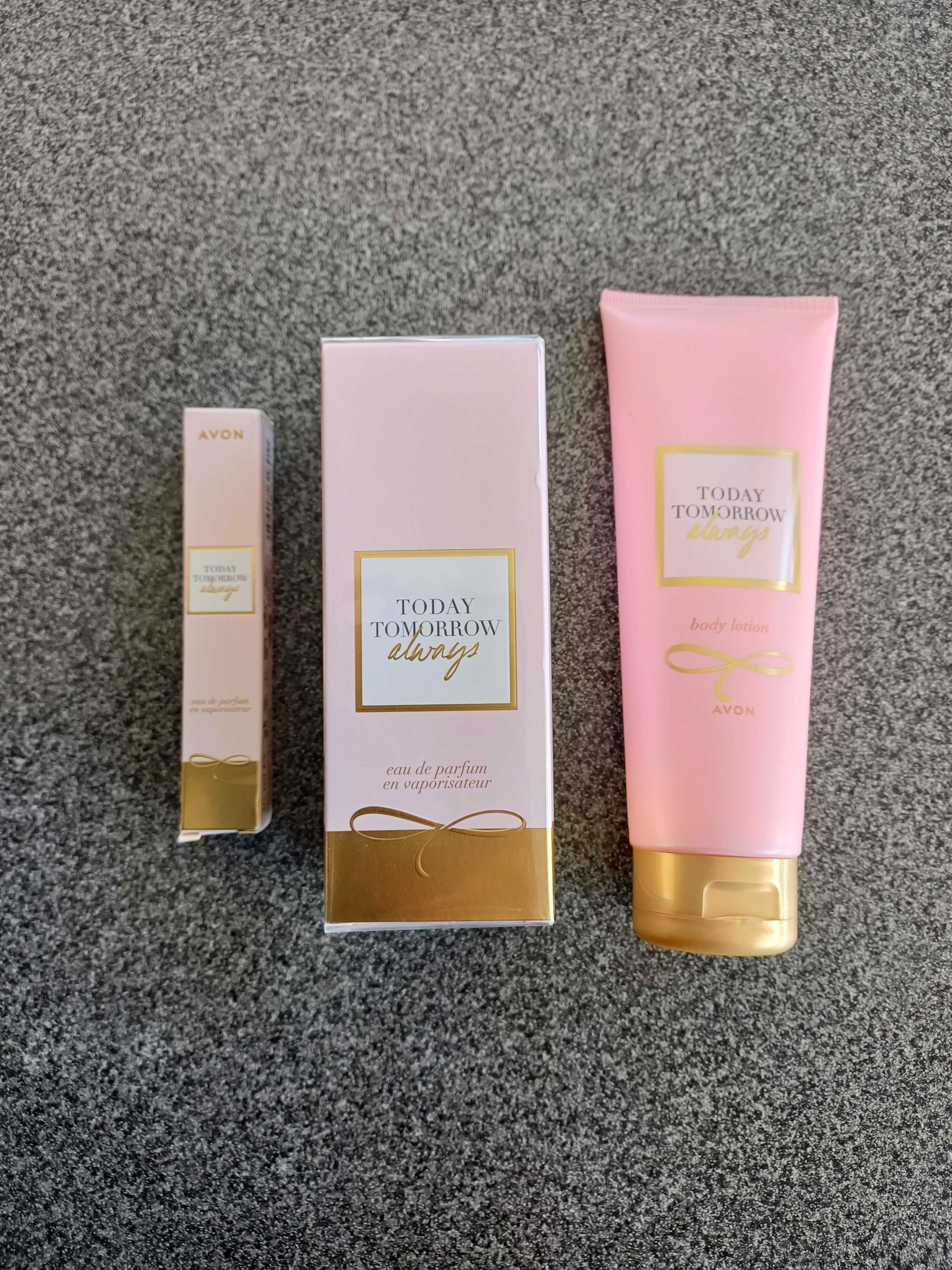 Zestaw Today Tomorrow Always różowe woda, balsam, perfumetka
