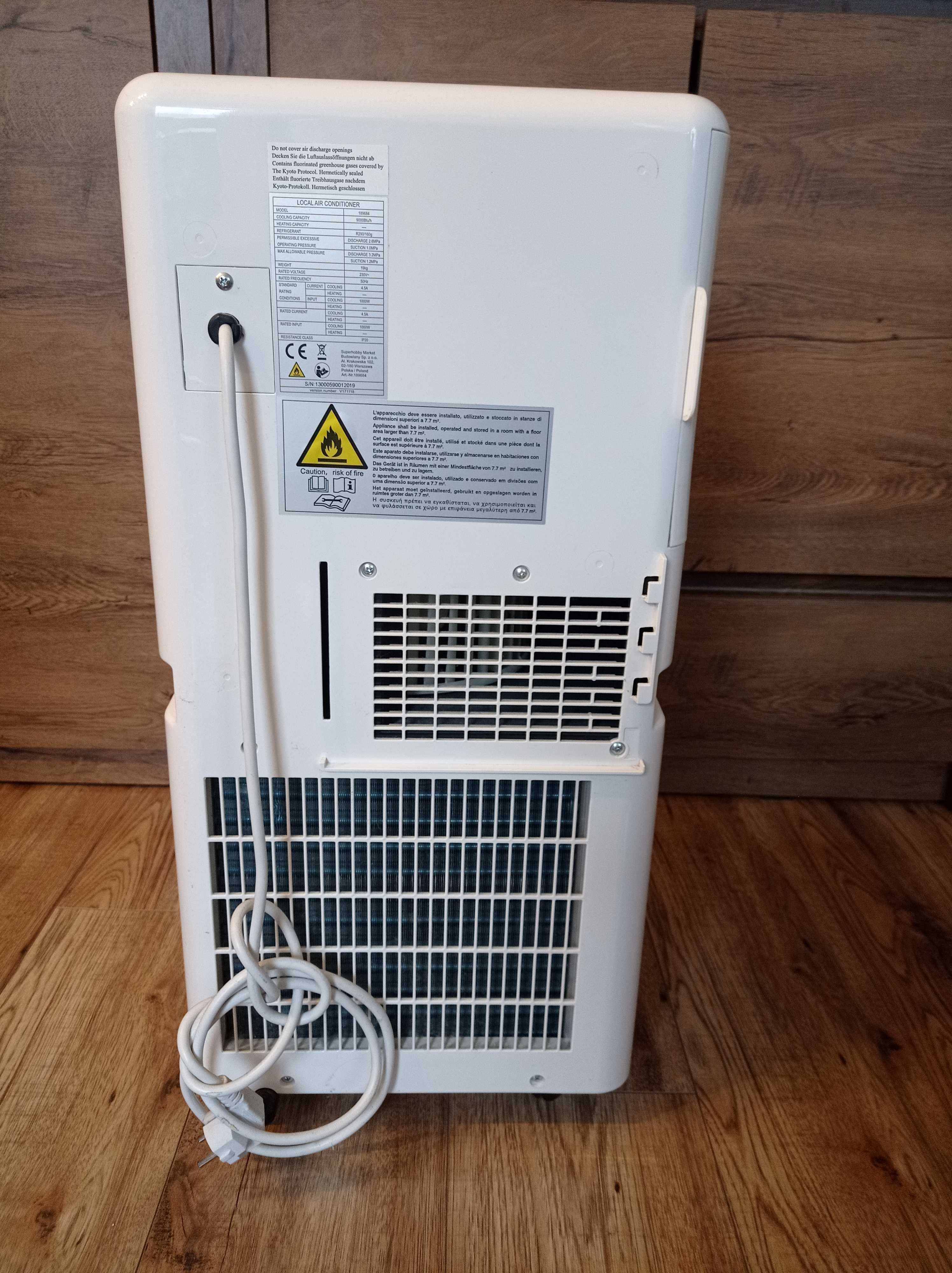 Klimatyzator przenośny 9000BTU 1000W 220-240 V