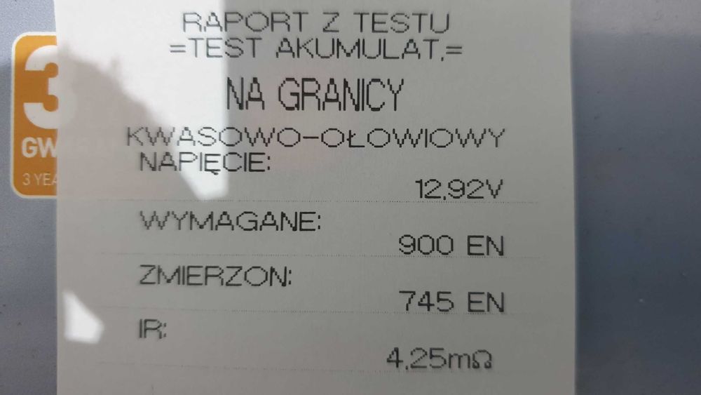 Akumulator używany CENTRA FUTURA 12V 100AH 900A