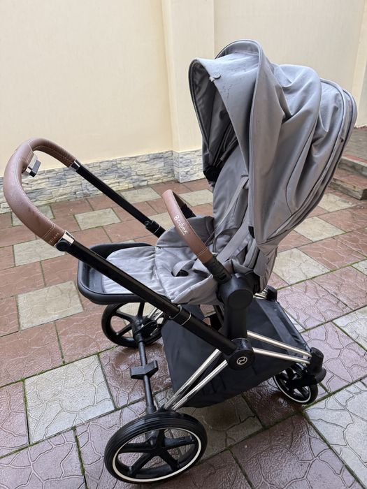 Cybex Priam 4.0 коляска 2 в 1 Mirage Grey шасі хром