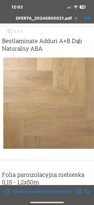 Penel winylowy z podkladem Bestlaminate Dab naruralny