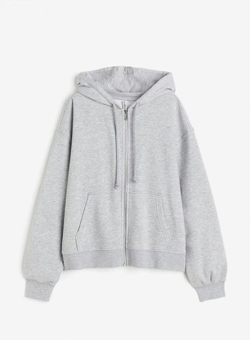 Сіре zip худі h&m
