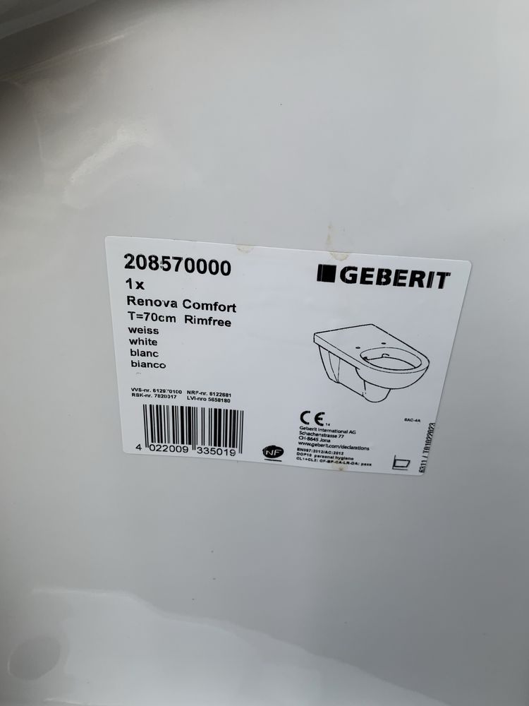 Misa wc geberit nowa Renova Comfort