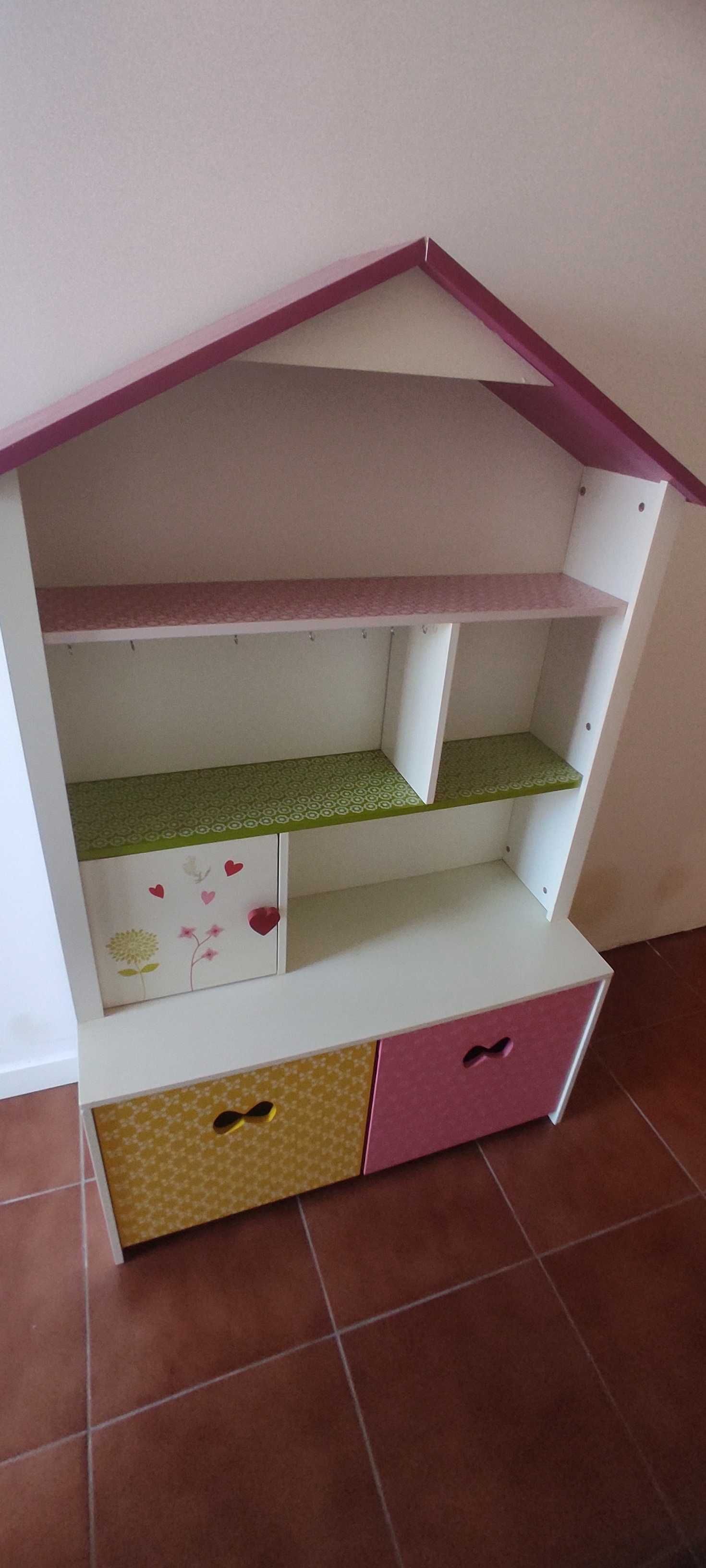Estante de madeira para brinquedos/livros/casa de bonecas