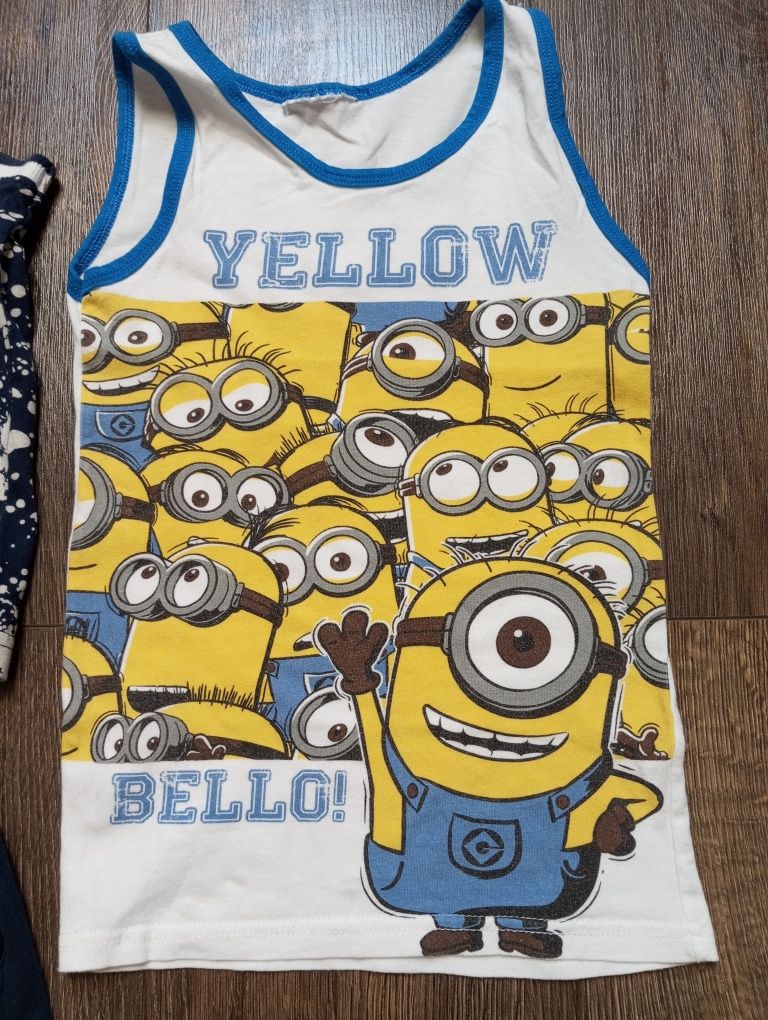 Spodenki Endo dwie koszulki 98/104 Minionki