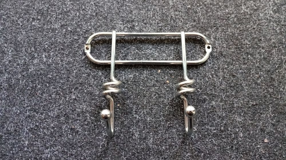 Вешалка нержавейка на 2 рожка