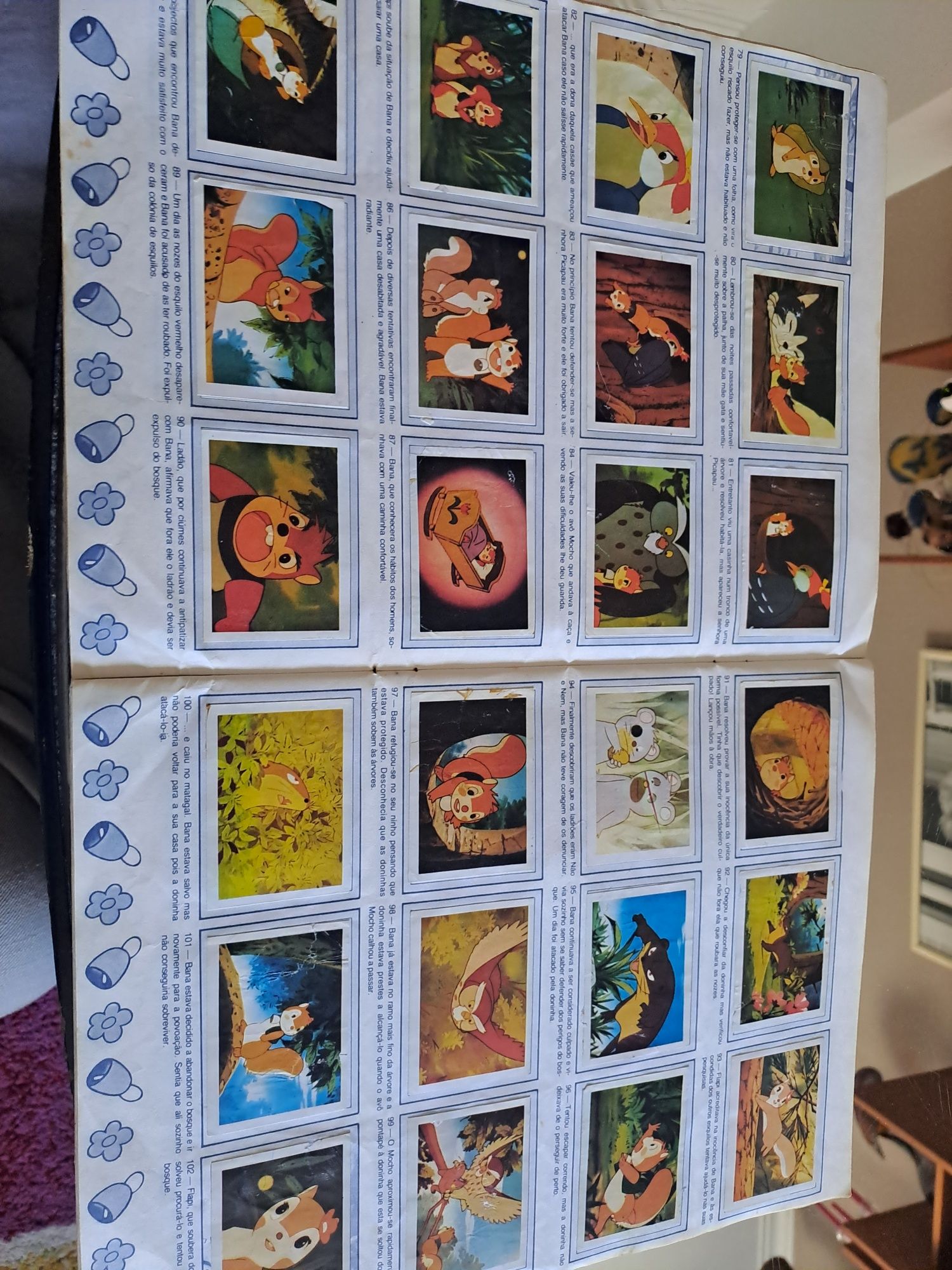 Bana e Flapi caderneta cromos