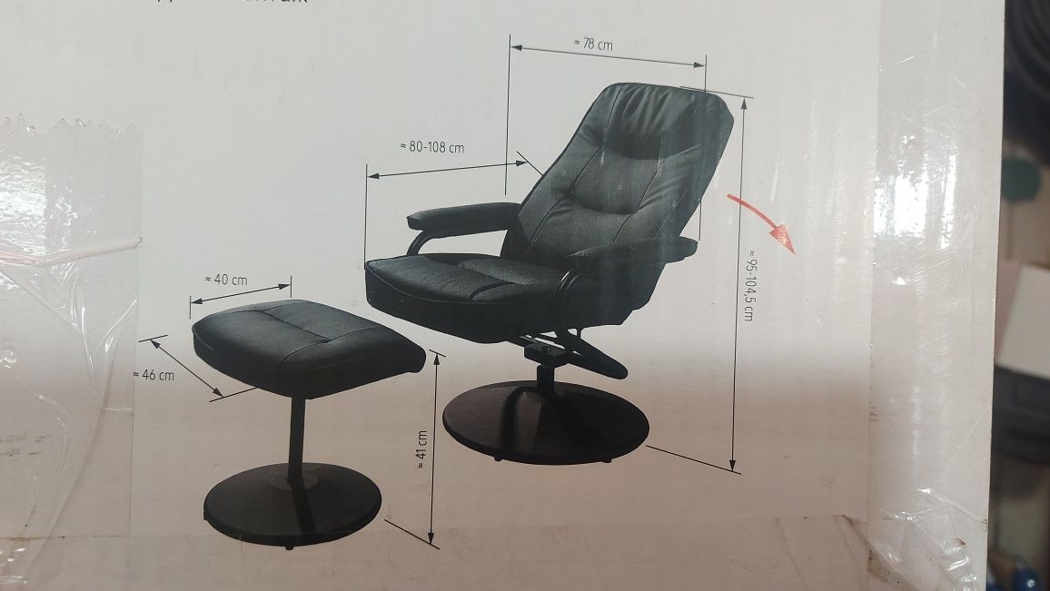 Крісло для відпочинку софотель з підставкою для ніг liv&bo
