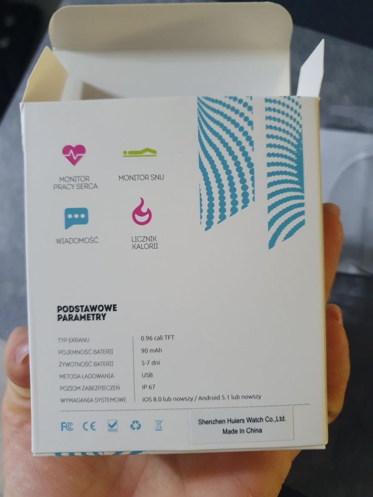 Zegarek do pomiaru tętna smart watch fitness platinium