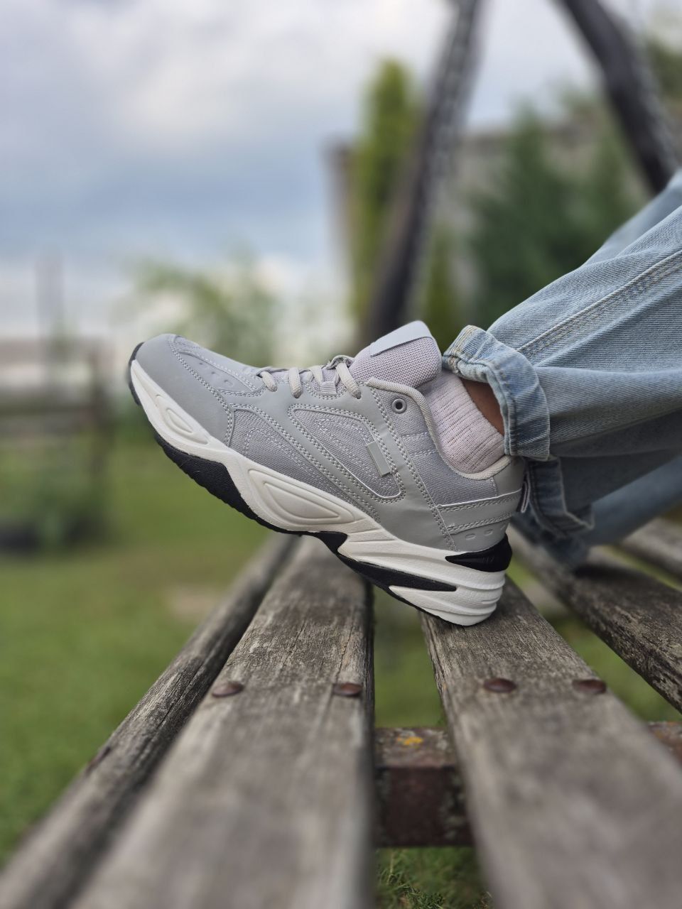 Кросівки чоловічі в стилі m2k tekno білі,сірі