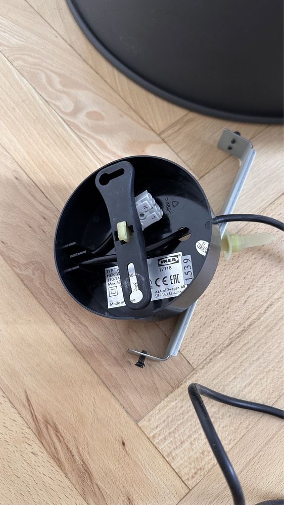 Lampa wisząca ciemnoszara IKEA Hektar 38 cm duża