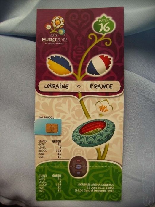 Квитки з Євро 2012 / Билеты Евро 2012 / Used UEFA Euro 2012 tickets