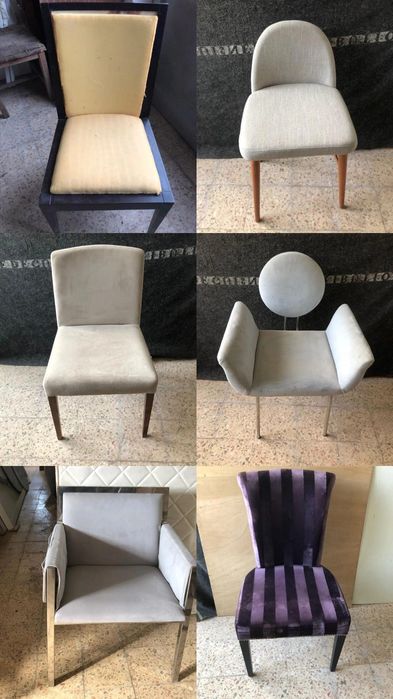 Mobiliário novo (mesas, cadeiras, aparadores)