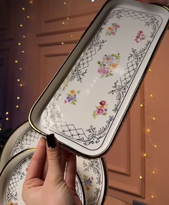 Столовий сервіз порцеляновий 32 предмети на 6 персон Luxury. Фарфор