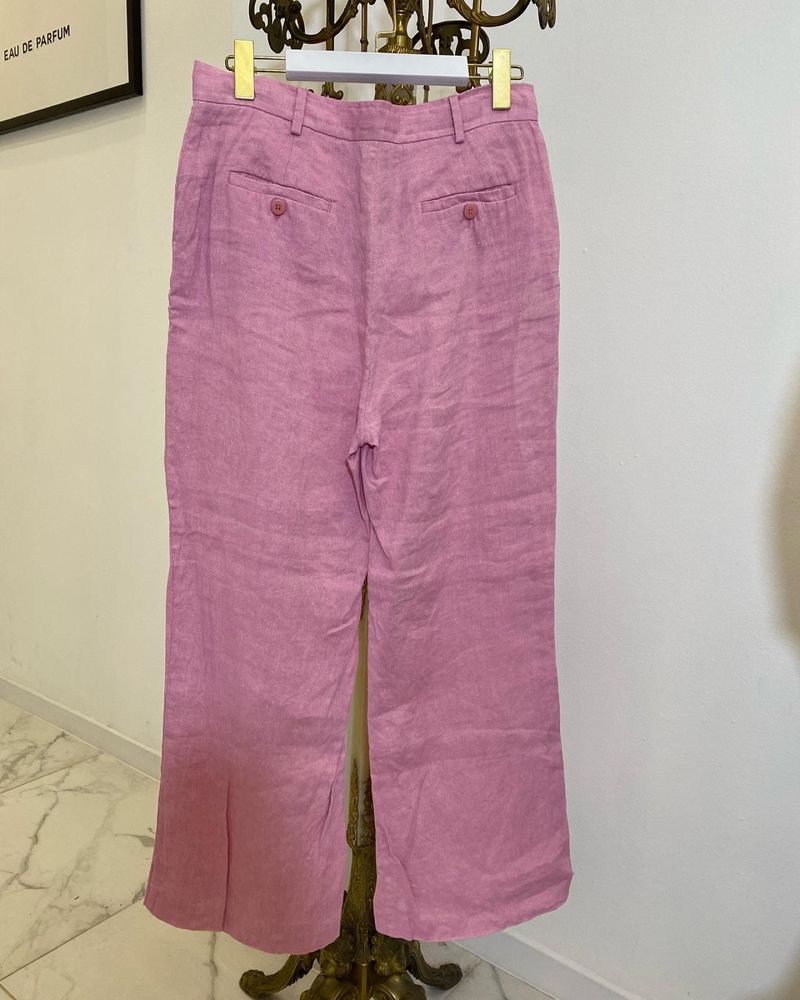 Нові рожеві штани  з льону Max Mara. Оригінал