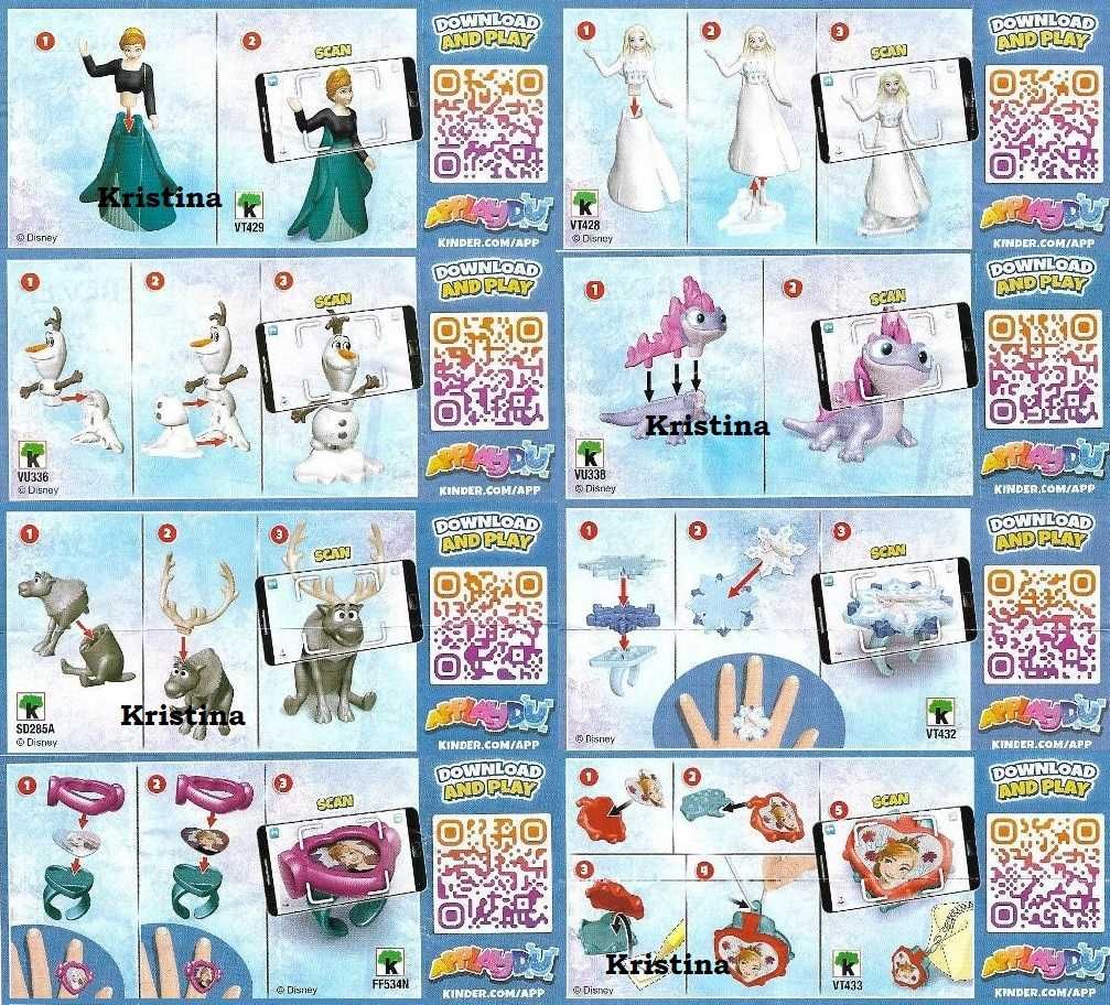 *_* Frozen VT 2023 + kartki figurki nowe kinder