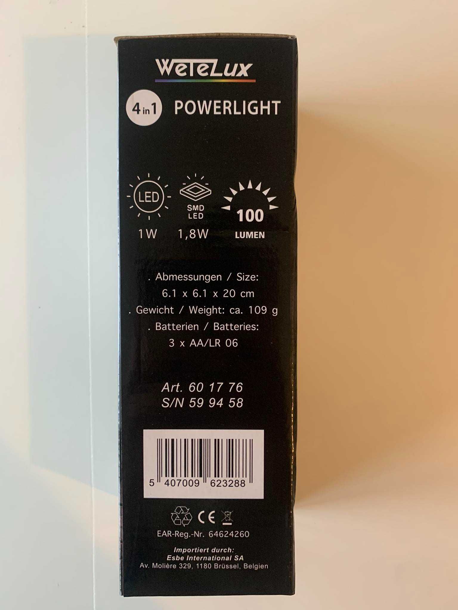 Nowa uniwersalna lampka LED 4w1 POWERLIGHT WETELUX