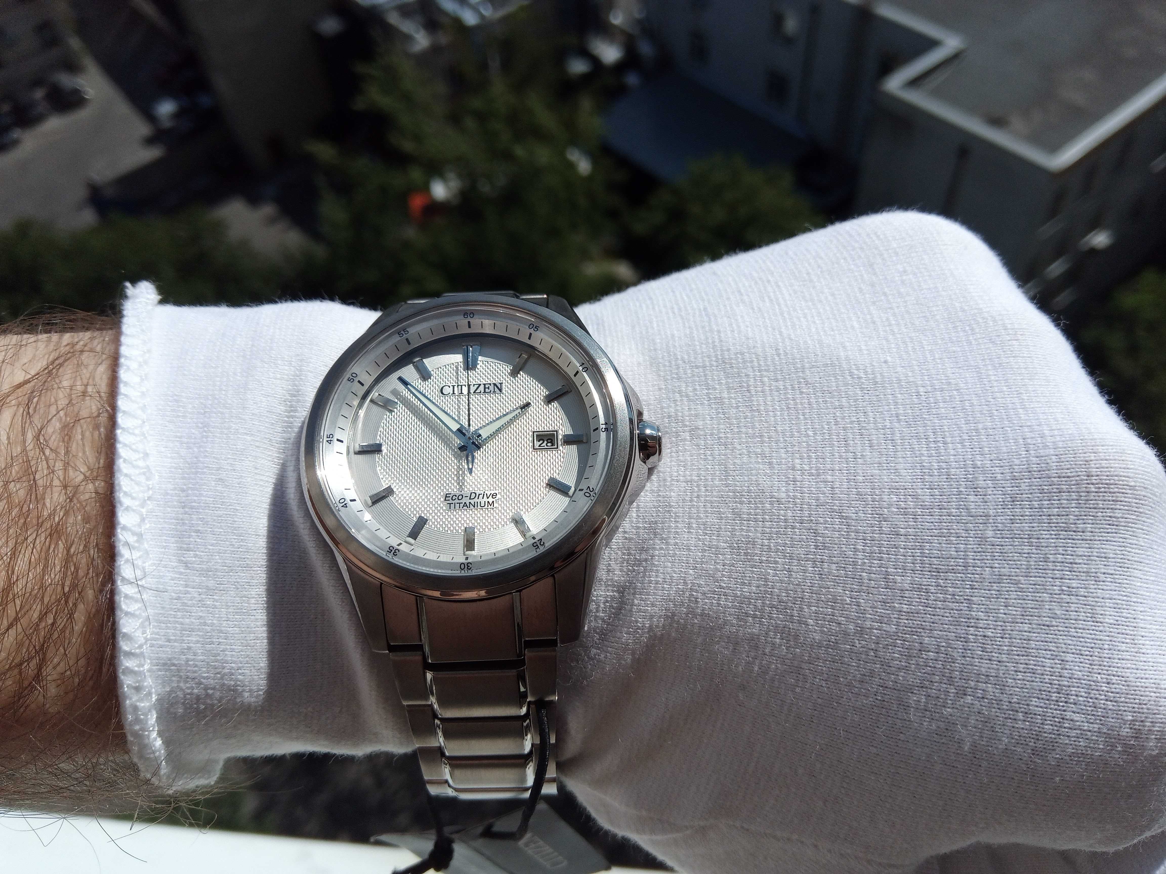 Титановые японские часы Citizen Eco-Drive AW1490-50A, Сапфир, РРЦ $395