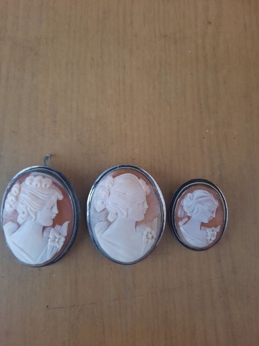 Брошка камея Італія 925п.