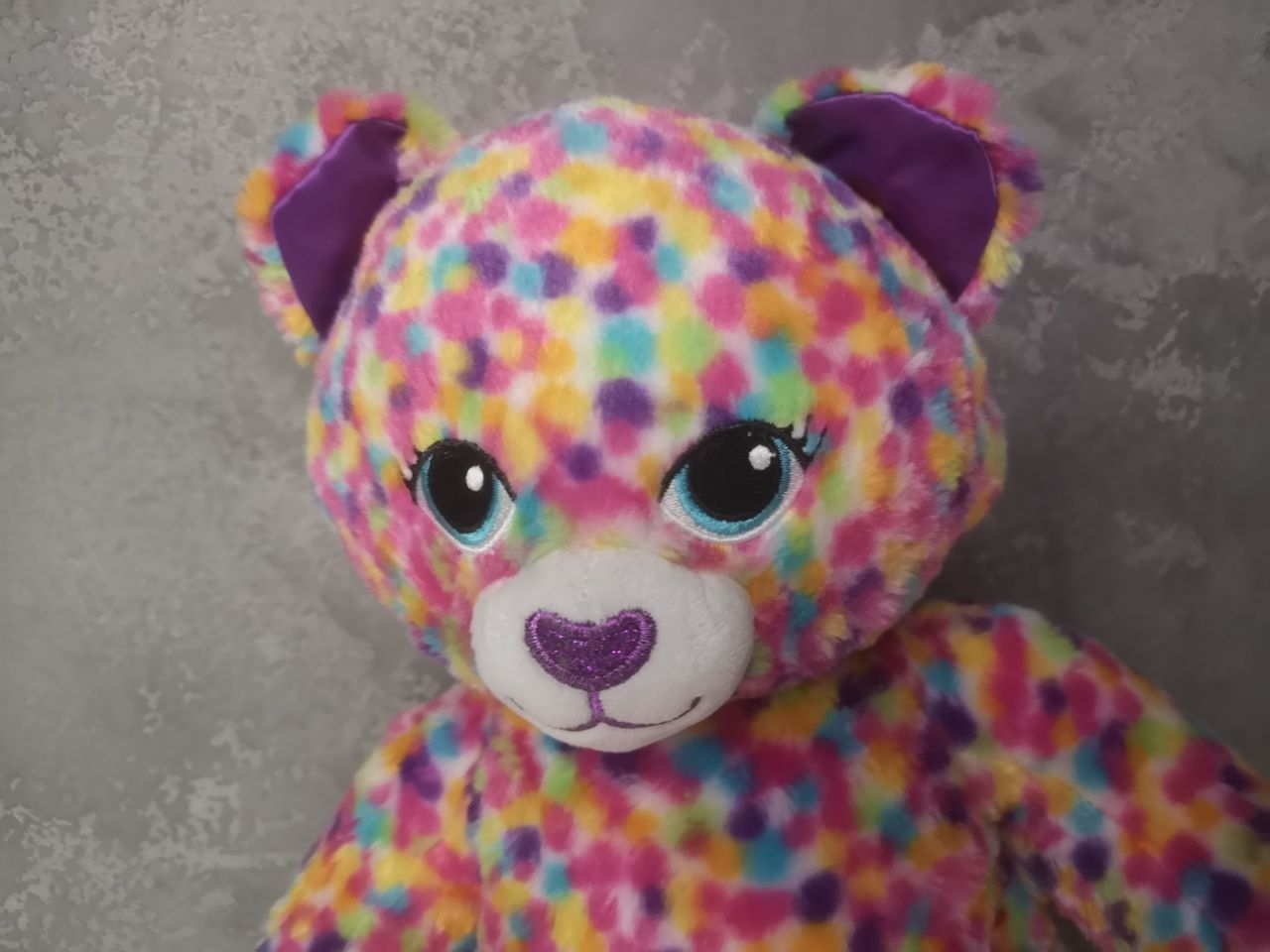 Мягкая игрушка разноцветный мишка медведь build a bear bub