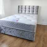 Łóżko sypialniane używane glamour welurowe velvet 160/200cm transport