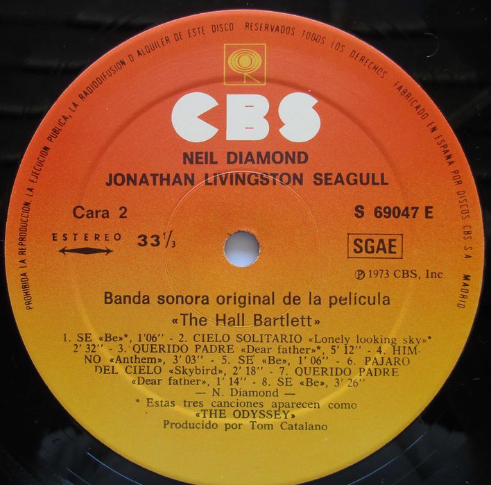 Neil Diamond - - - - - Jonathan Livingstone Seagull - - - - - LP