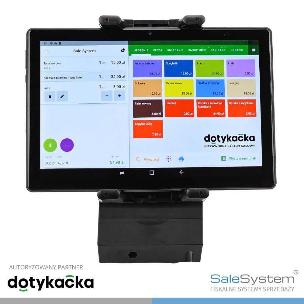 System POS tablet 10 cali z drukarką fiskalną Elzab Terminal płatniczy