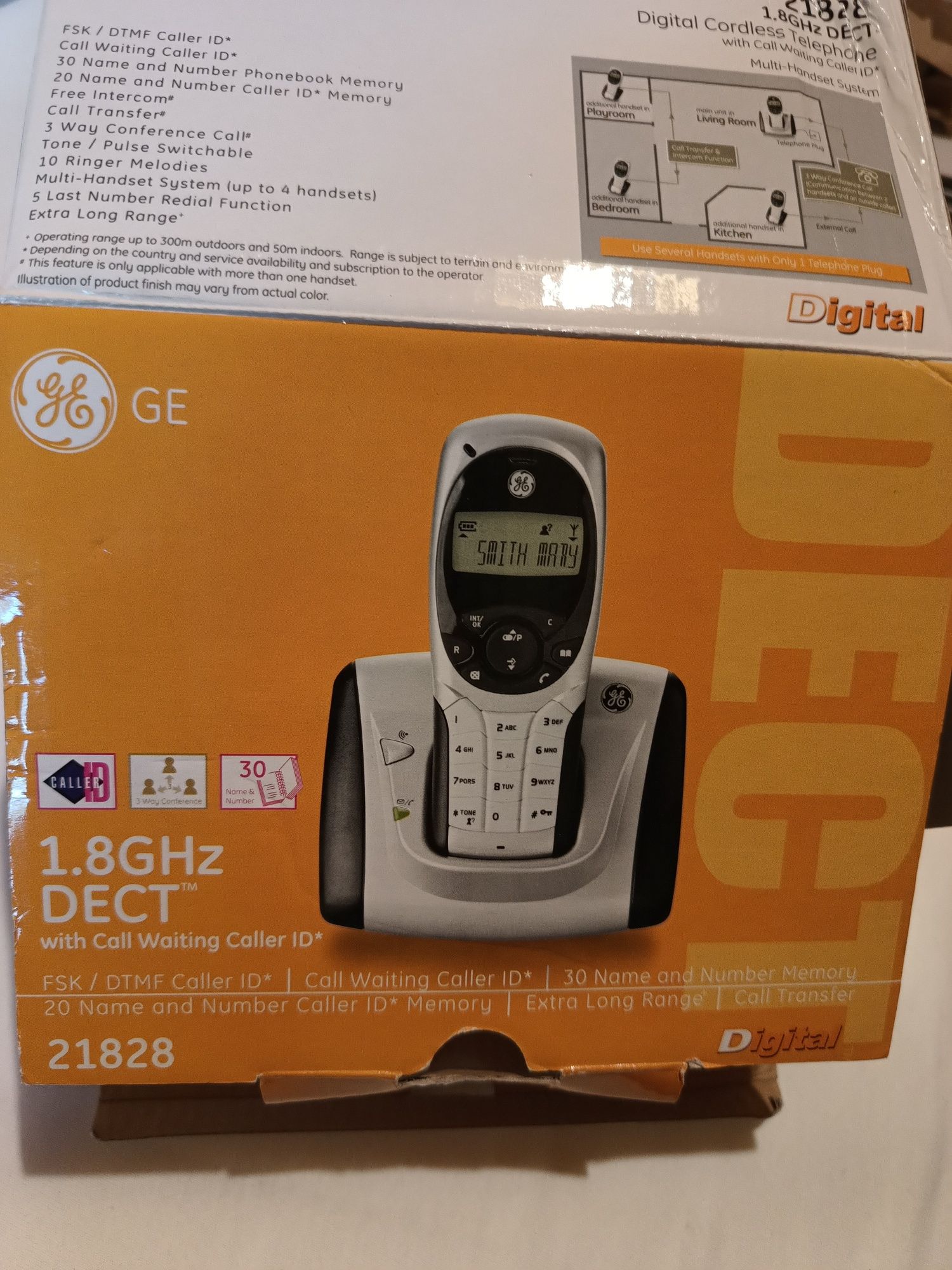 Nowy telefon bezprzewodowy GE 1.8GHz DECT