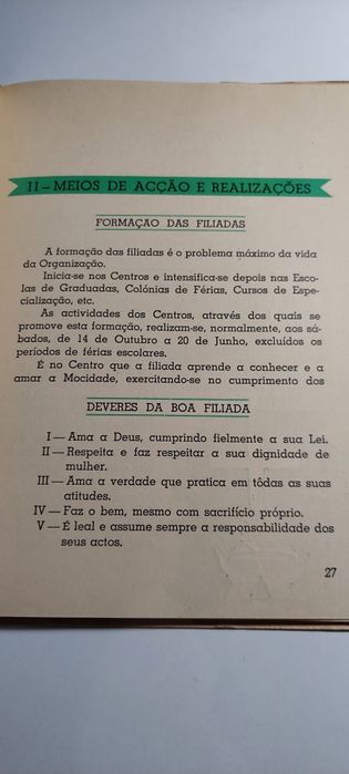 Mocidade Portuguesa Feminina, Organização e Actividades