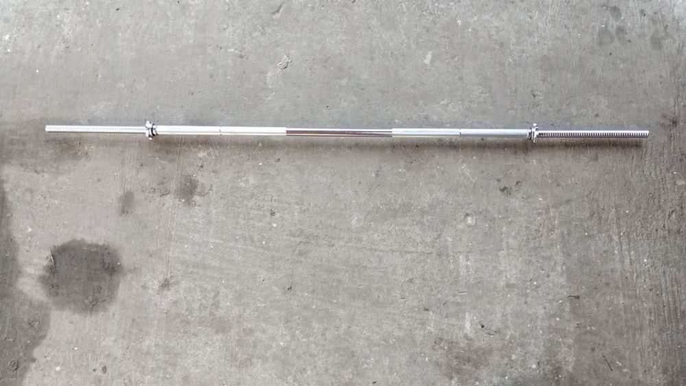 Gryf stalowy gwintowany prosty pełny chromowany 180cm/25mm