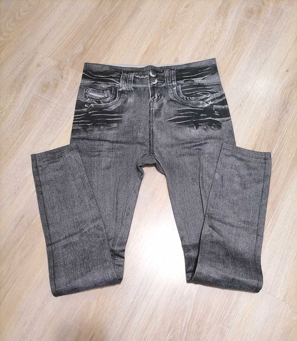 Legginsy imitacja jeansu nowe 38 m
