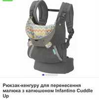 Рюкзак-кенгуру з капюшоном для перенесення малюка Infantino Cuddle Up