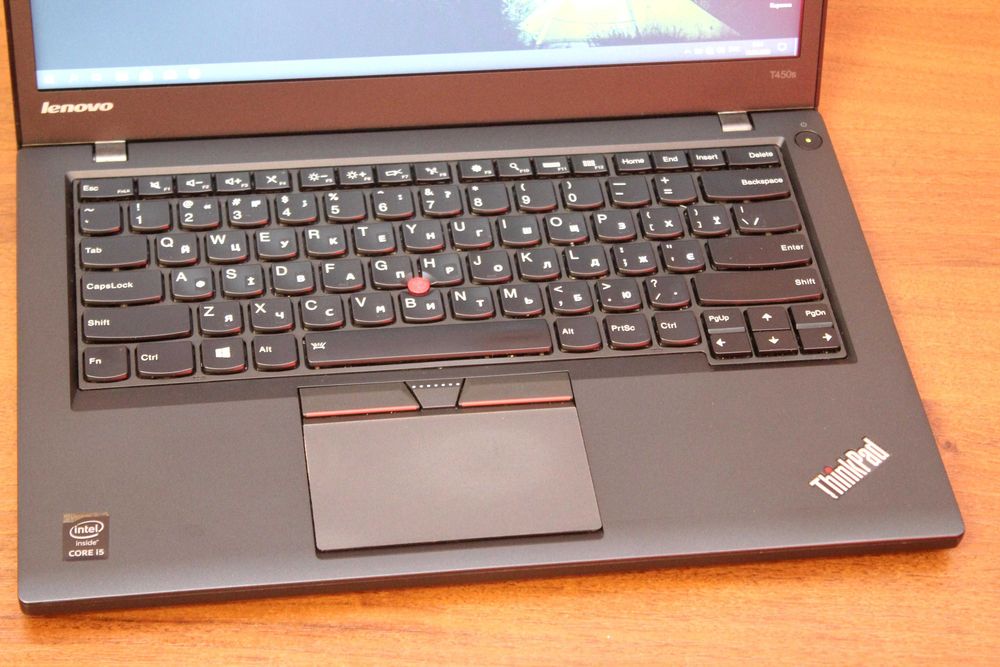 Ноутбук Lenovo ThinkPad T450/14"/i5-5300U/12GB ОЗУ/SSD 128GB/АКБ 3год!