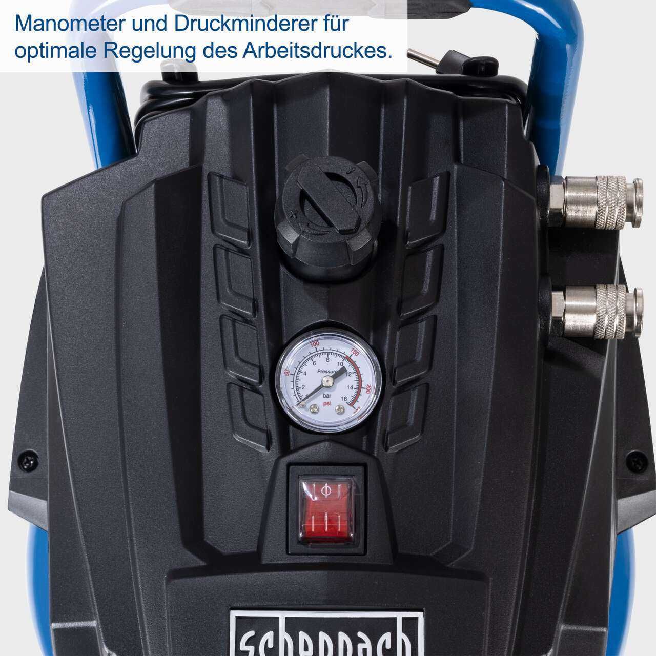 Компресор HC35V Scheppach - 1500W | 10 бар | безмасляний