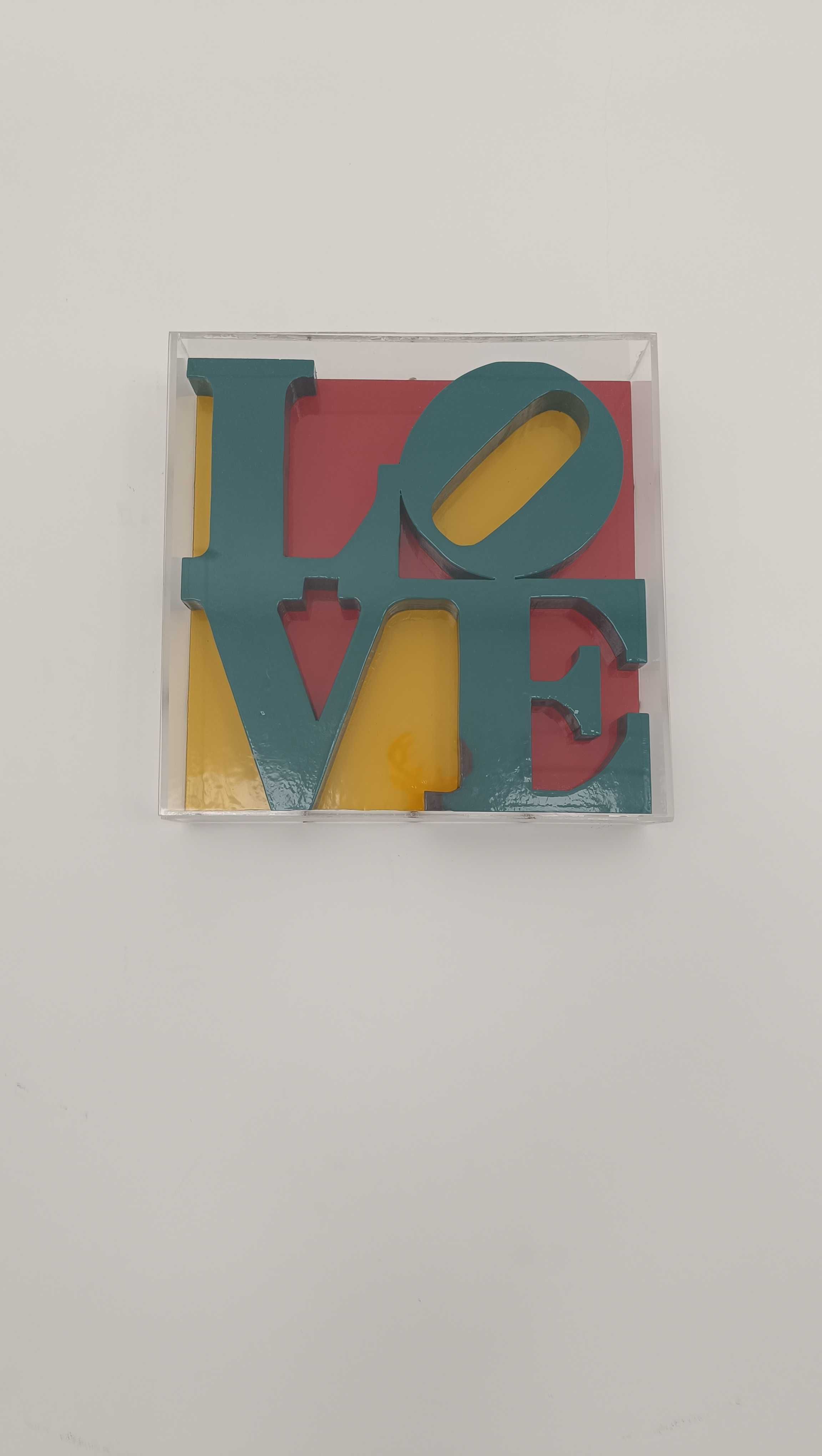 Quadro escultura arte contemporânea LOVE
