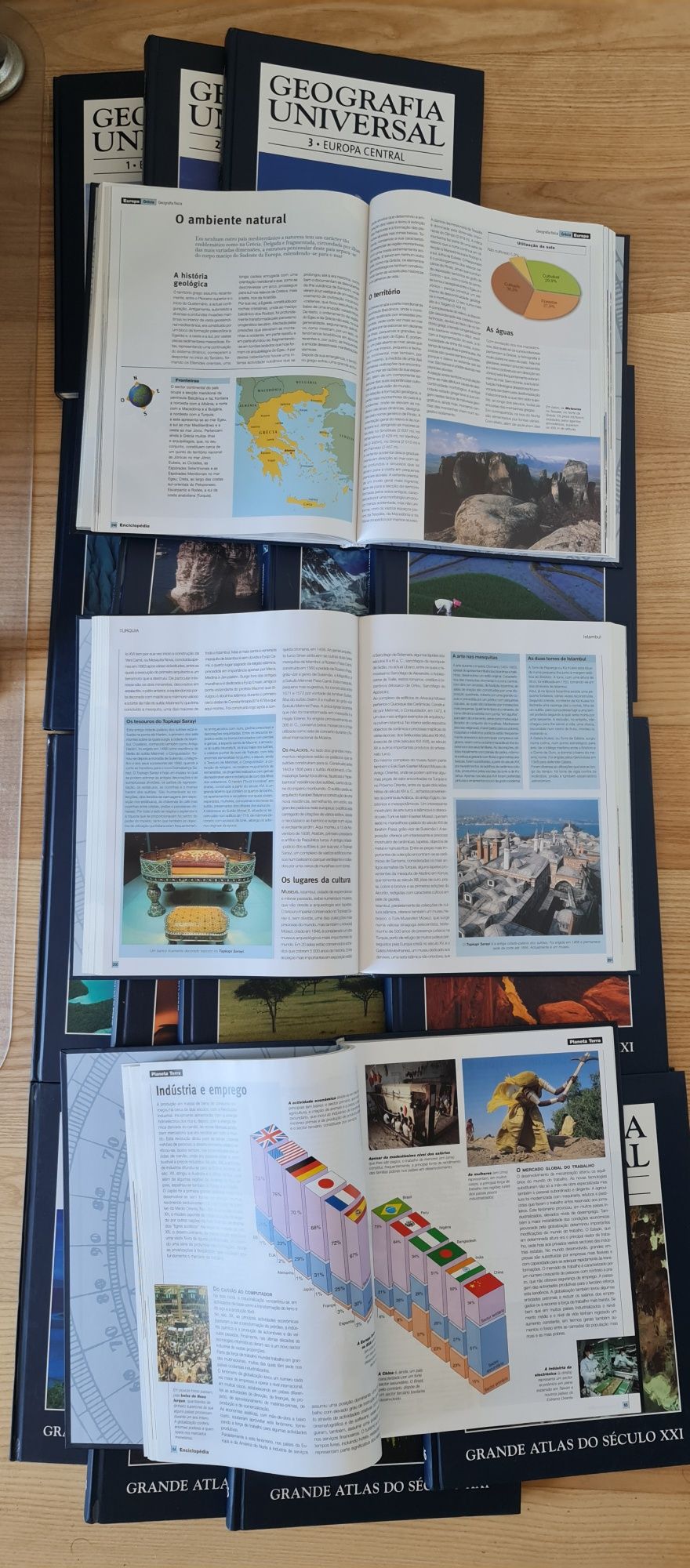 Colecção Geografia Universal - Grande Atlas Séc. XXI - 18 volumes