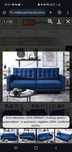 Pikowana sofa welurowa