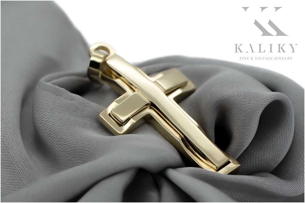 Złoty krzyż Katolicki 14k 585 zawieszka ctc095yy 53mm/29mm Wrocław