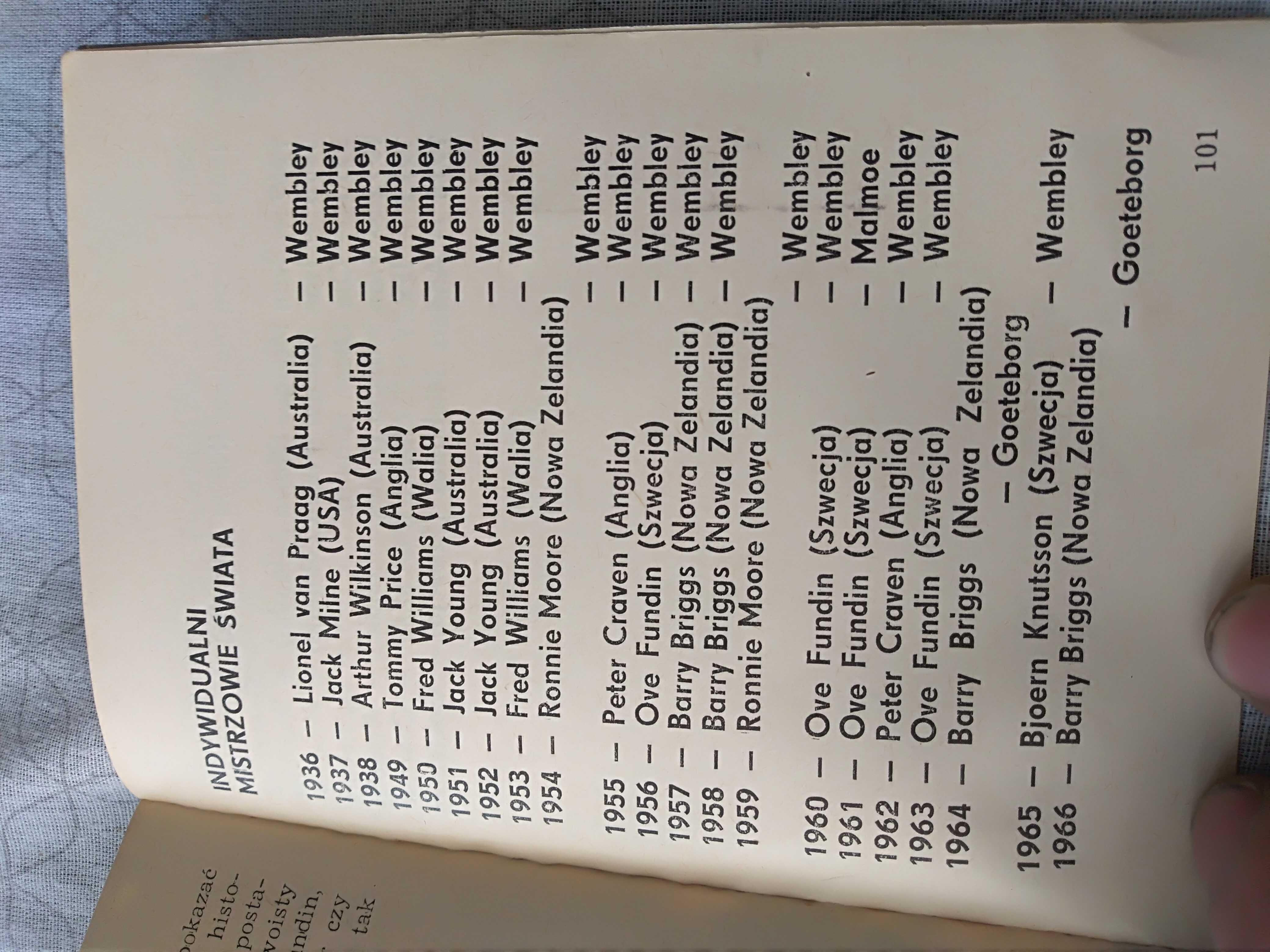 Książka Wszystko o... Żużel i żużlowcy Bogusław Koperski 1975 rok