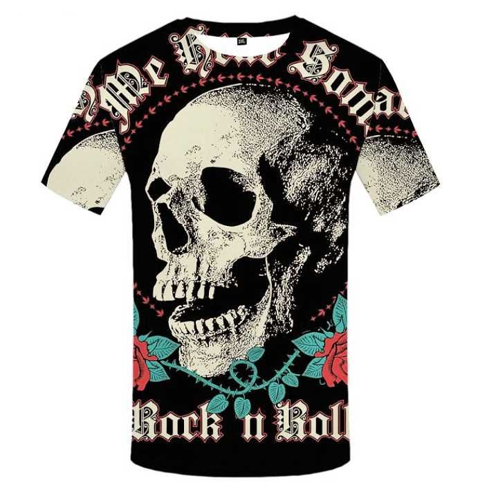 T-shirt Skull roz. XL
